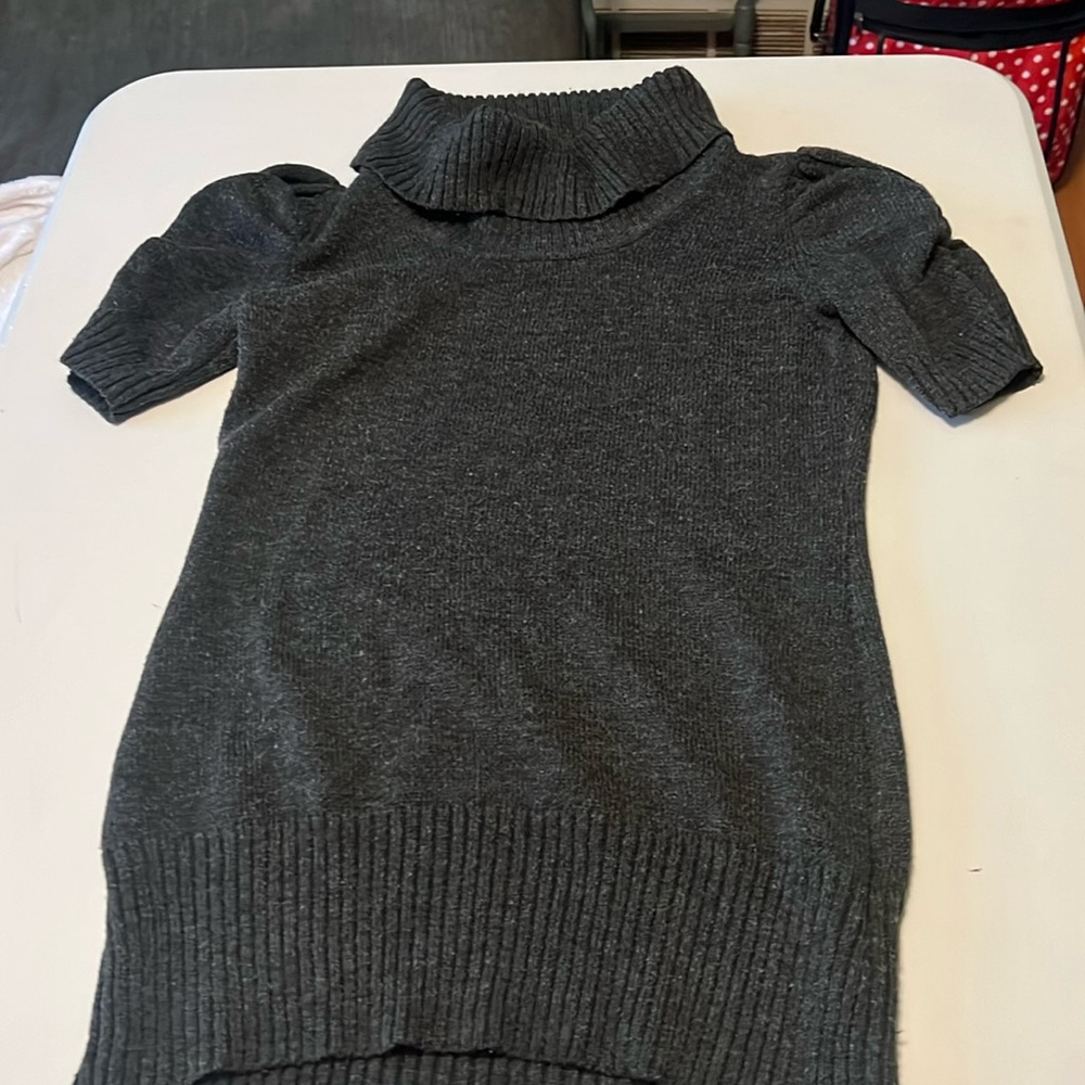 Size medium. Dark Gray. Cow neck sweater.